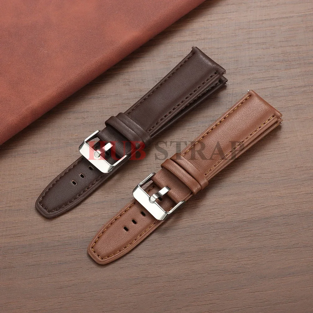 Vintage Leather Watch Strap 20mm 22mm Watch Band for Seiko for Omega Business Black Brown Belts Universal Bracelet Accessories