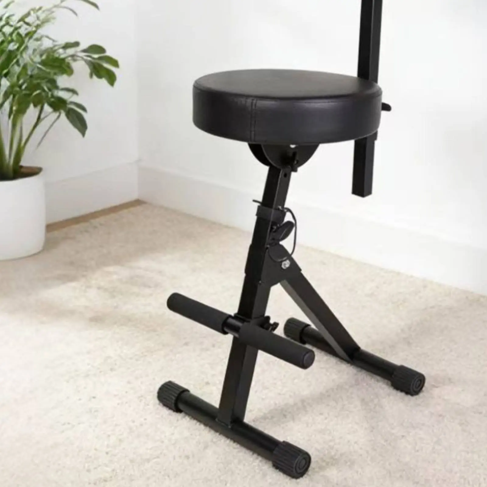 Folding Guitar Chair with Backrest Integrated Footrest Adjustable Guitar Player Seat Musical Instrument Accessory for Bar