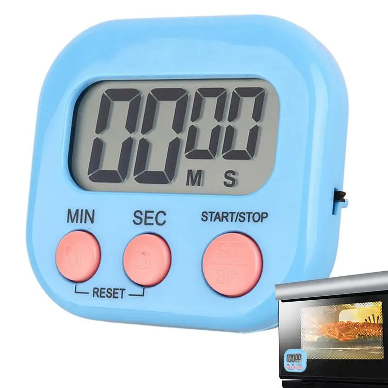 Magnetic Kitchen Timer LCD Digital Cooking Baking Count Down Up Loud Sports Alarm Countdown Alarm Clock Reminder Tools