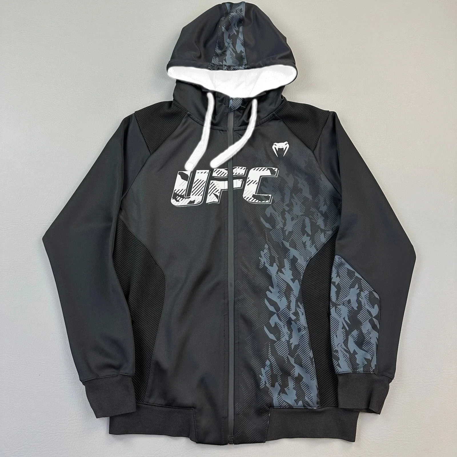 

UFC Hoodie Mens Full Zip Fight Night MMA Sportswear Quick Drying Breathable Breathable Boxing Fighting Jersey For Autumn Winter