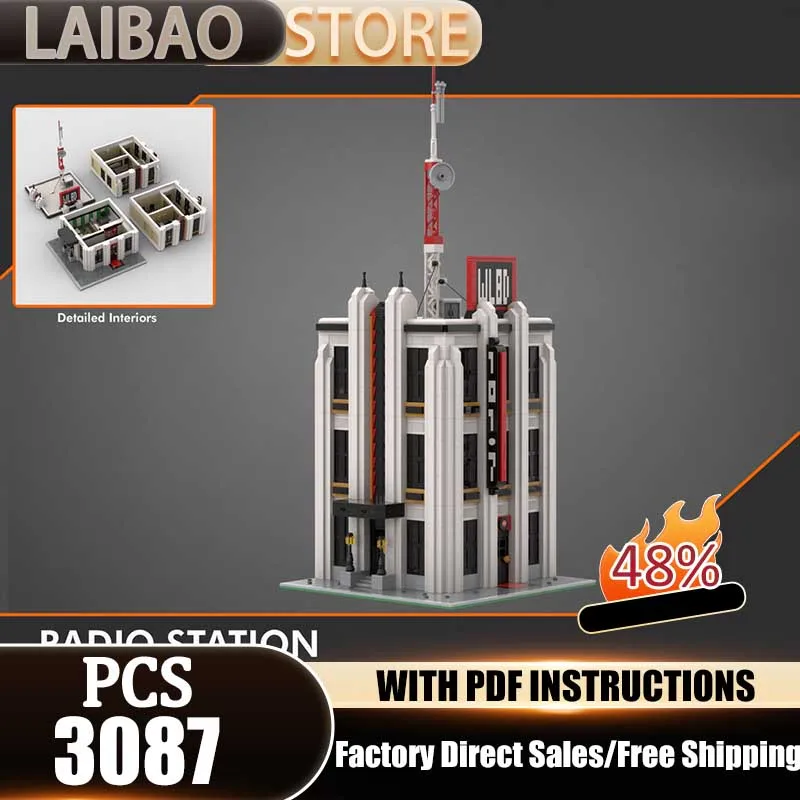 

Модульный конструктор-город: Телевизионная студия, технологичные блоки, DIY-сборка, праздничные подарки, строительный набор, игрушки