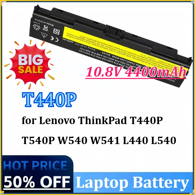 

New 10.8V 4400mAh Laptop Battery for Lenovo ThinkPad T440P T540P W540 W541 L440 L540 45N1148 45N1159 45N1158 45N1144 45N1145