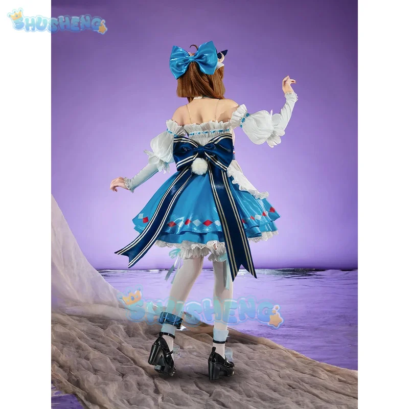 Shusheng Arknights Eyjafjalla Ein Picknick vor einer langen Reise Spielanzug Süßes schönes Kleid Cosplay Kostüm Halloween Party Outfit