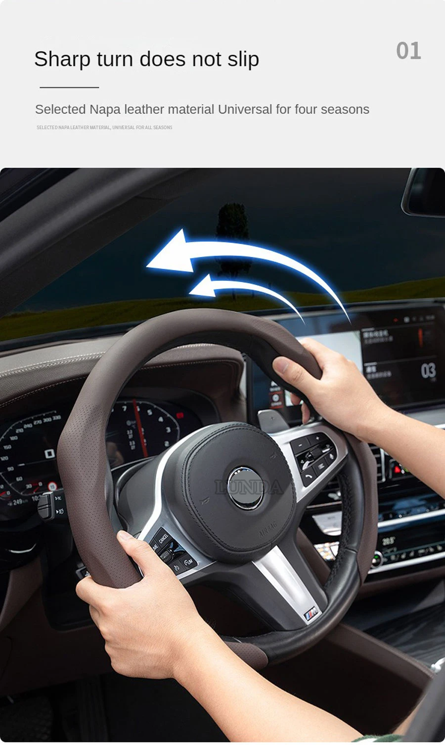 5d Universal-Auto lenkrad abdeckung rutsch festes Auto-Styling für Chevrolet Cruze Spark Sonic Camaro Volt Bolzen Trax Autozubehör – Detail 2
