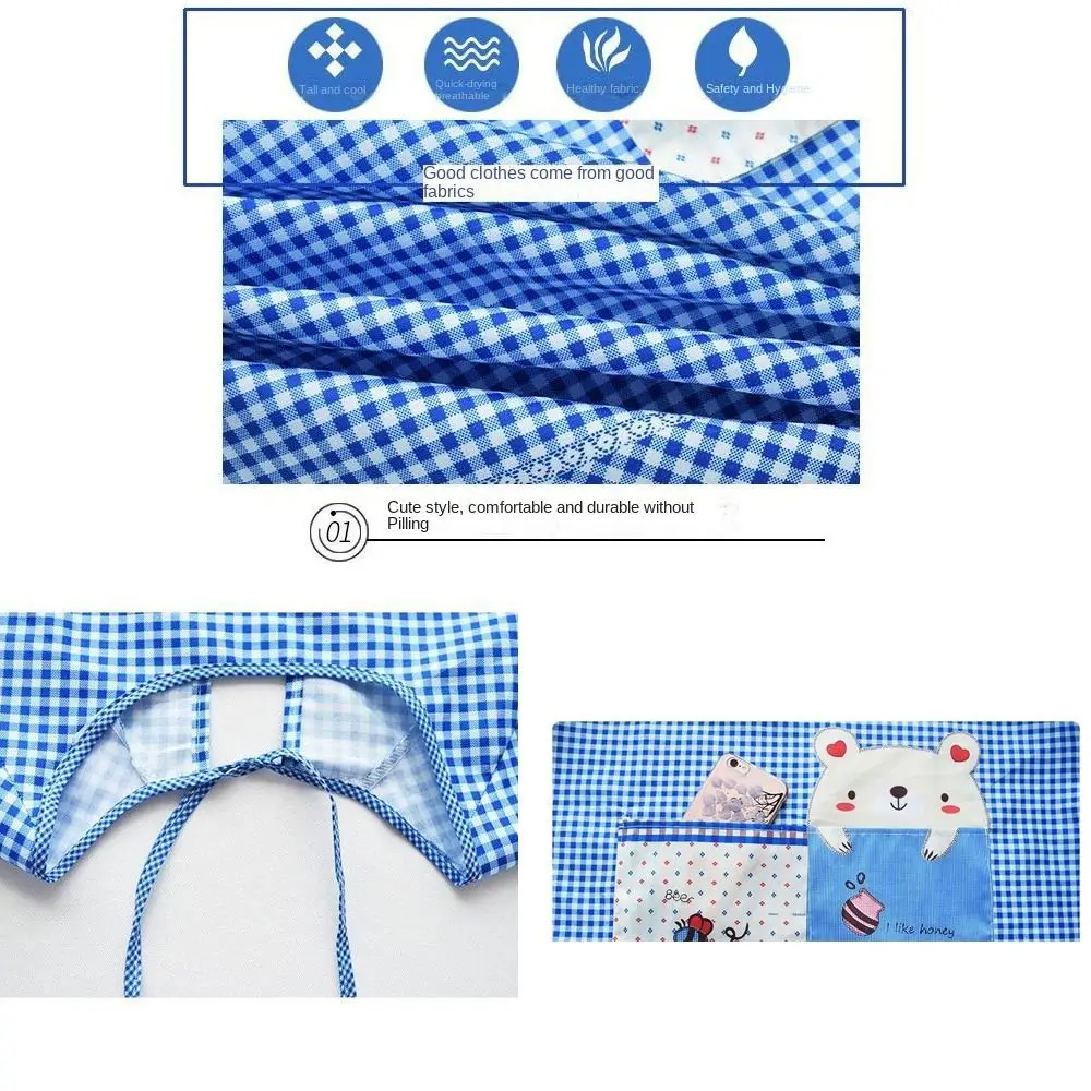 Long Sleeved Women Overall Apron Waterproof Cooking Full Wrap Kitchen Aprons Household Adult Bib Restaurant