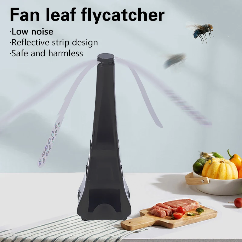 

1/2Pcs Portable Fly Repellent Fan Pest Repellent Table Fan Keep Flies Away Fly Spinner Battery Powered For Home Restaurant