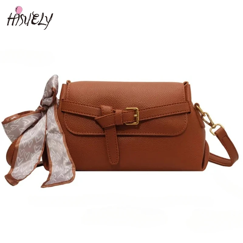 Torby Crossbody dla kobiet 2024 Nowa moda Codzienne dojazdy Wielowarstwowa torebka ze skóry PU ze wstążką Torby na zakupy na ramię