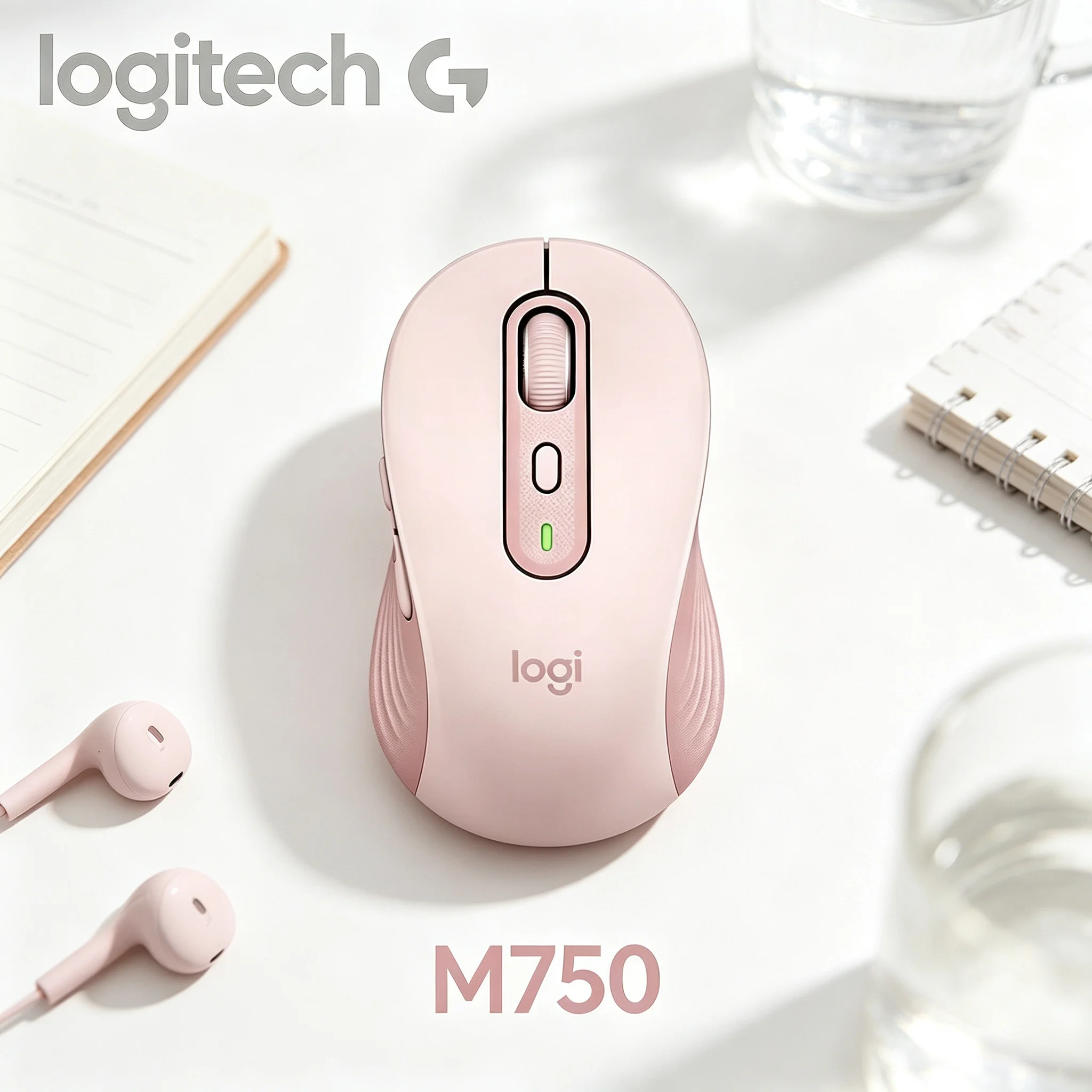 Logitech M750 Wireless Mouse Dual Mode 2.4G Bluetooth Gaming & Office Mice For CS PUBG FPS Game Contract Business Desktop Laptop
