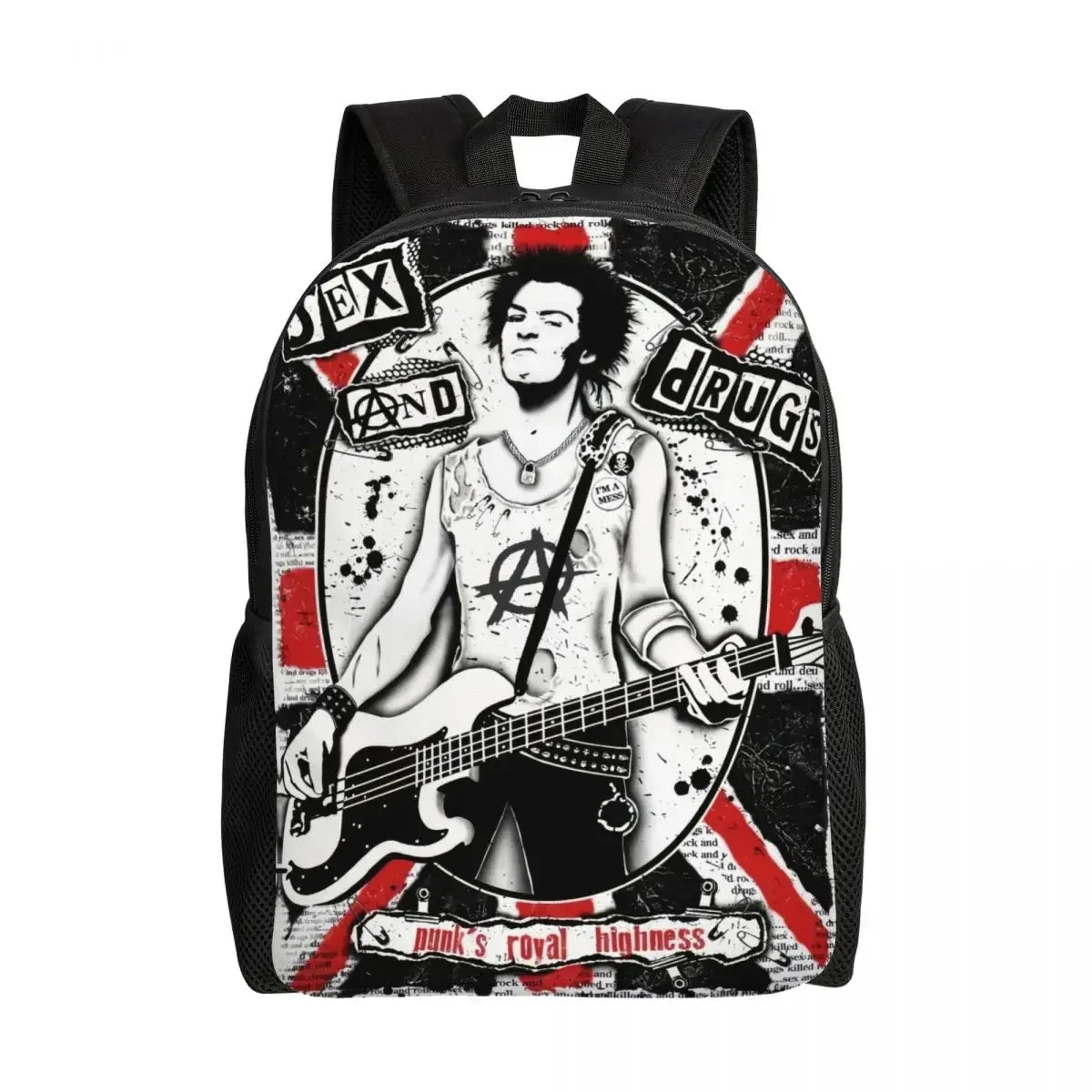 Sex Pistols Laptop Backpack Men Women Fashion Bookbag for School College Students Heavy Metal Rock Band Bags