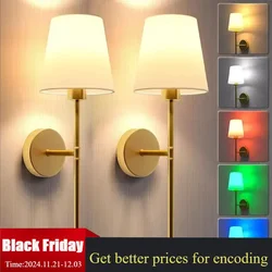 Nordic Recharge Wall Lamp RGB Bulb Removable Wireless Wall Decor For Bedroom Corridor Hallway Indoor Luminaire Bedside Light