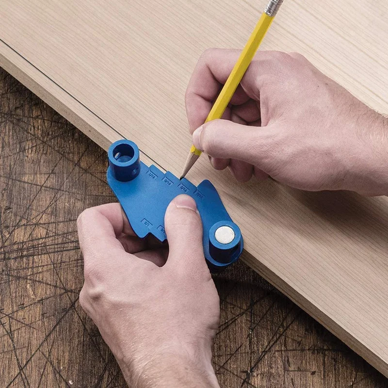 Outil de marquage décalé multifonctionnel, scriber central, scriber de ligne, travail de calcul, jauge de marquage en bois, 4 pièces