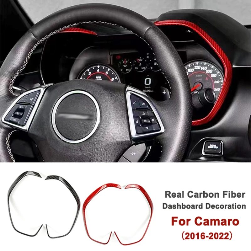 

For Chevrolet Camaro 2016-2022 Accessories Real Hard Carbon Fiber Dashboard Frame Sticker Car Modifications for Camaro Carbon