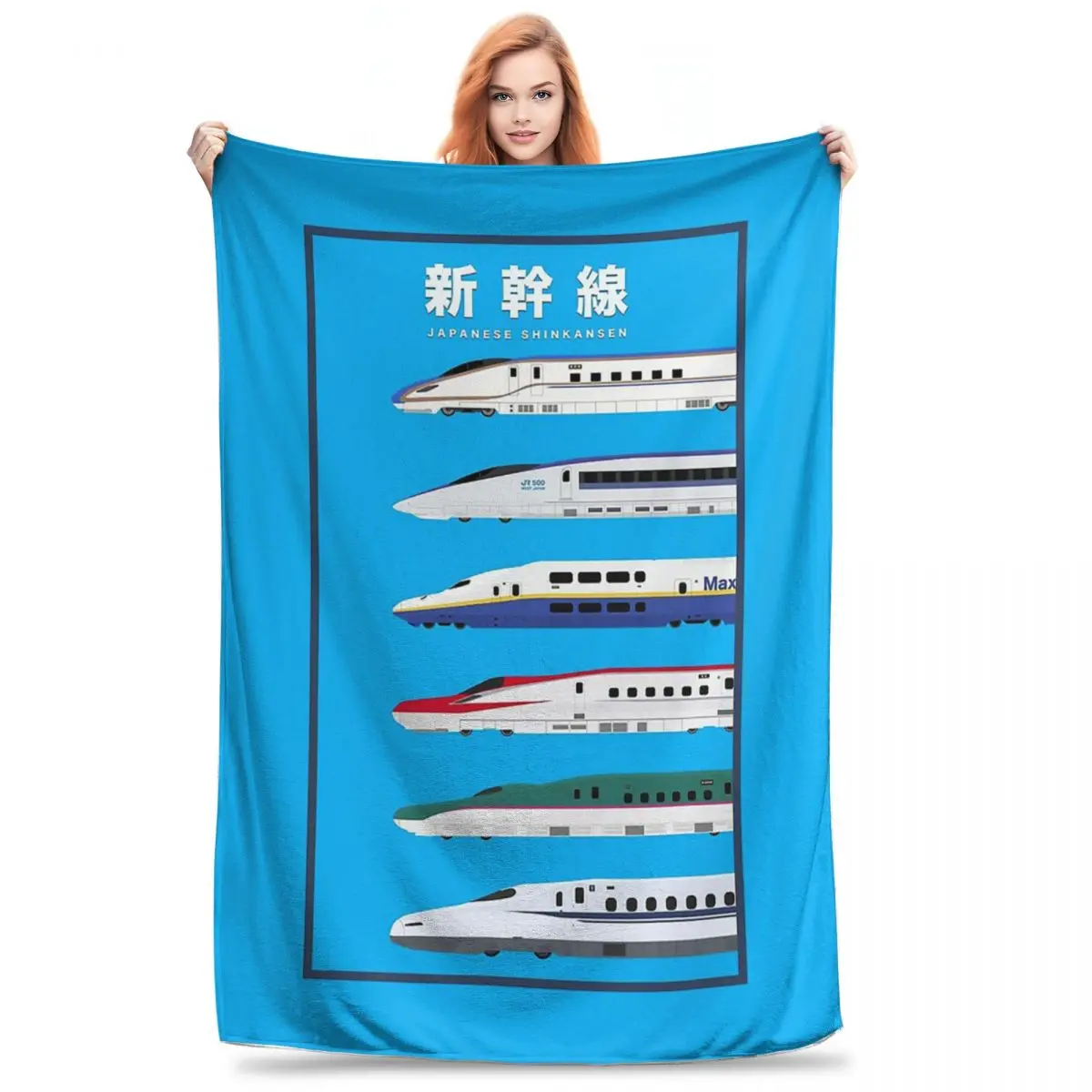 Japanese Shinkansen Bullet Trains Blankets Flannel Soft Sofa Throw Blankets For Couch Bedding Travel Throws Bedspread Quilt