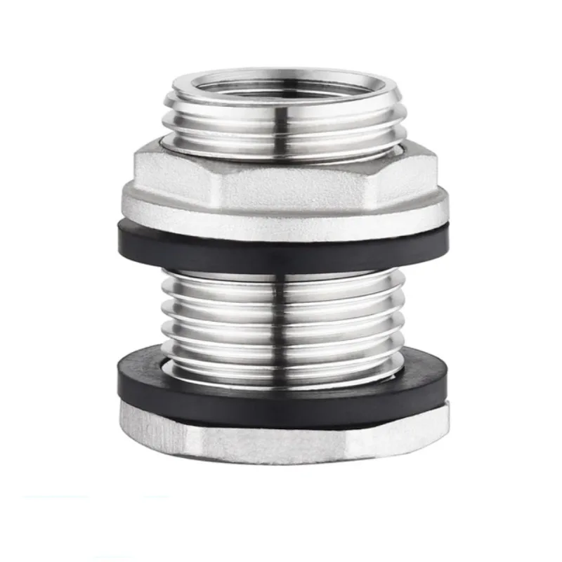 

1/2NPTX3/4 садовый шланг с резьбой из нержавеющей стали, переборочные фитинги для бака