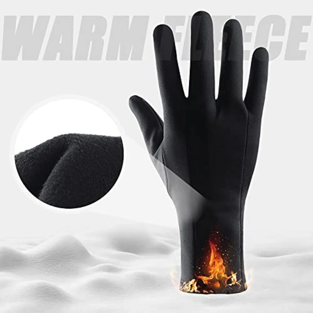 Ski Gloves Liners for Men &Women, Thin & Lightweight Cold Weather Liners &Cycling&Running All Season Gloves