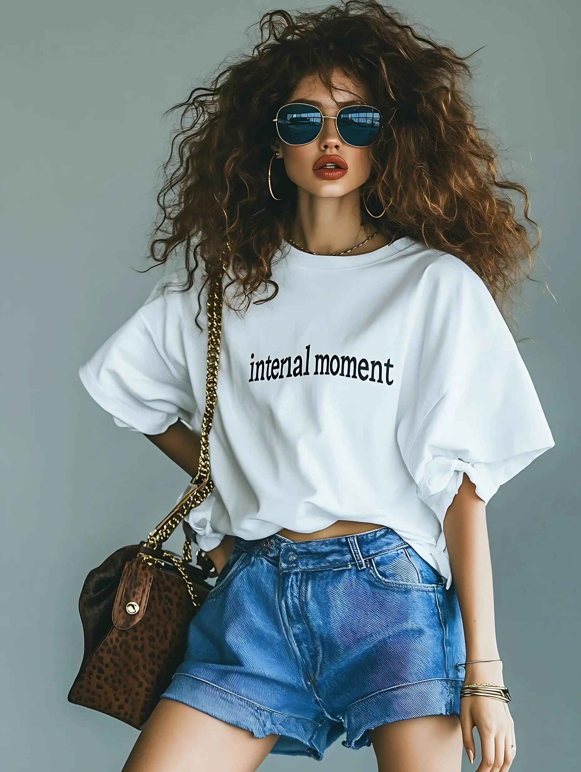 

Summer Fashion Women's Letter-printed Short-sleeved T-shirt Y2K Couple Street Casual Cotton Top