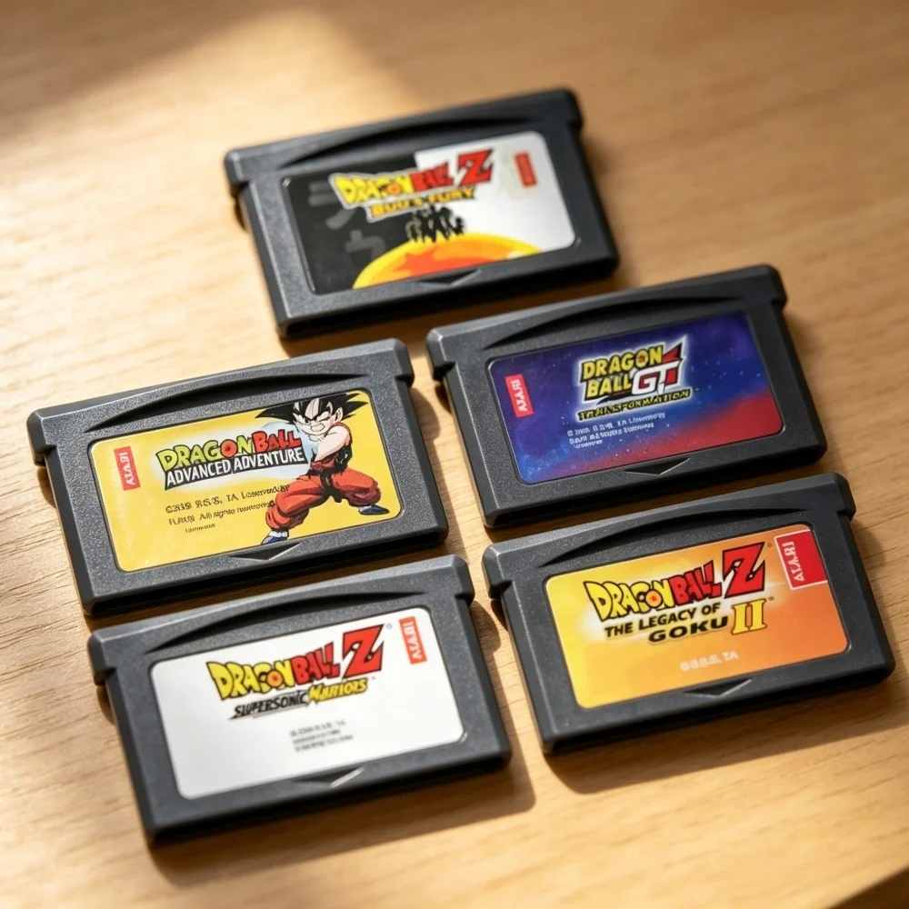9 verschiedene Dragon Ball GBA-Spielmodule, 32-Bit-Videospielkonsolen-Kartenserie, Advanced Adventure, Supersonic Warriors, Buu's Fury – Detail 2