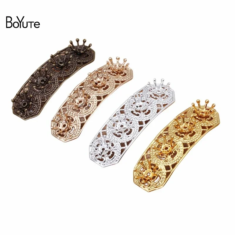 

BoYuTe (20 Pieces/Lot) 14*45MM Metal Brass Filigree Flower Materials Handmade DIY Jewelry Accessories Wholesale