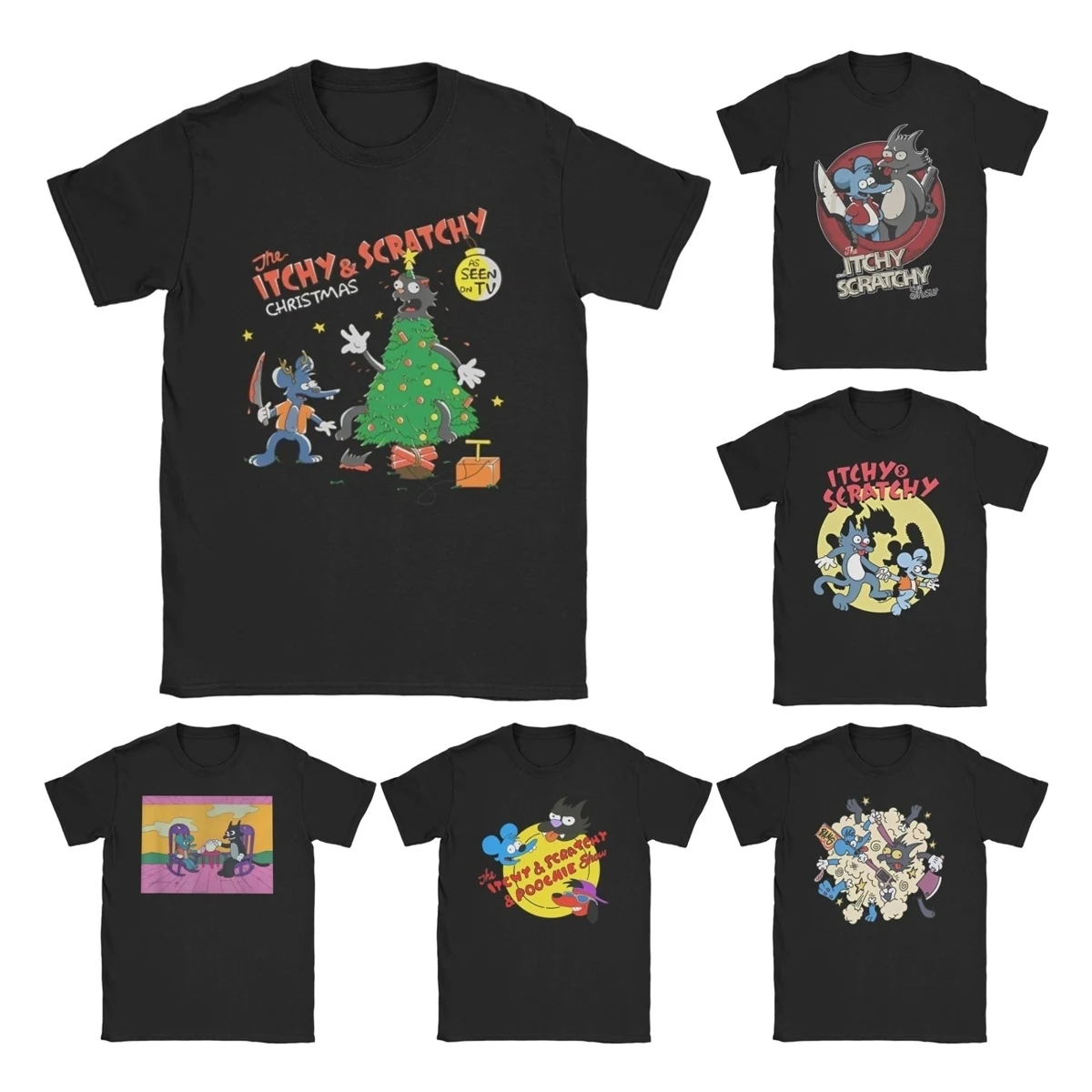 Weihnachten juckende und kratzige T-Shirts Männer Frauen Weihnachten Neuheit Baumwolle T-Shirt Rundkragen Kurzarm T-Shirts Geschenk Kleidung
