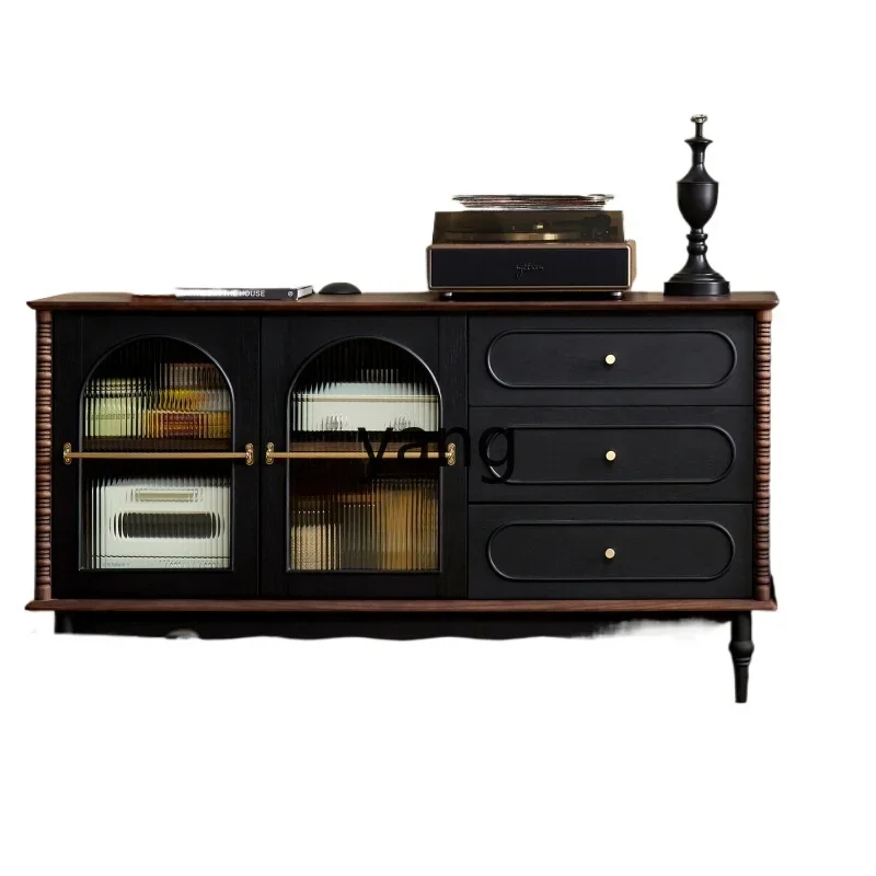 

CX retro solid wood dining side cabinet, living room against the wall storage, cabinet storage