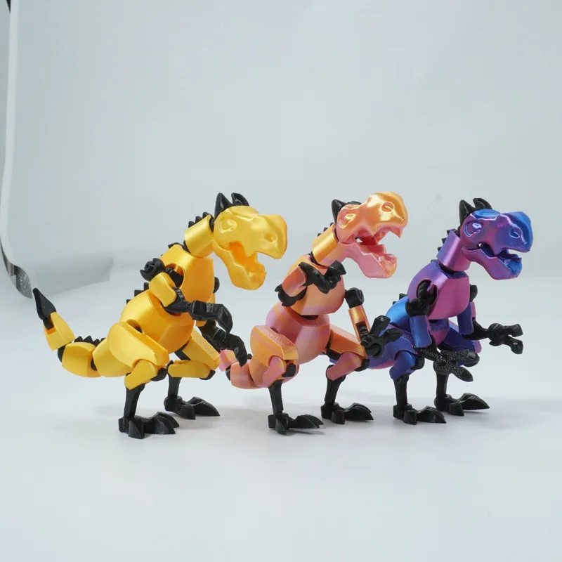 Impressão 3d tiranossauro rex brinquedo modelo criativo diy montagem deformação brinquedo ação dinossauro desktop ornamento menino presente do feriado
