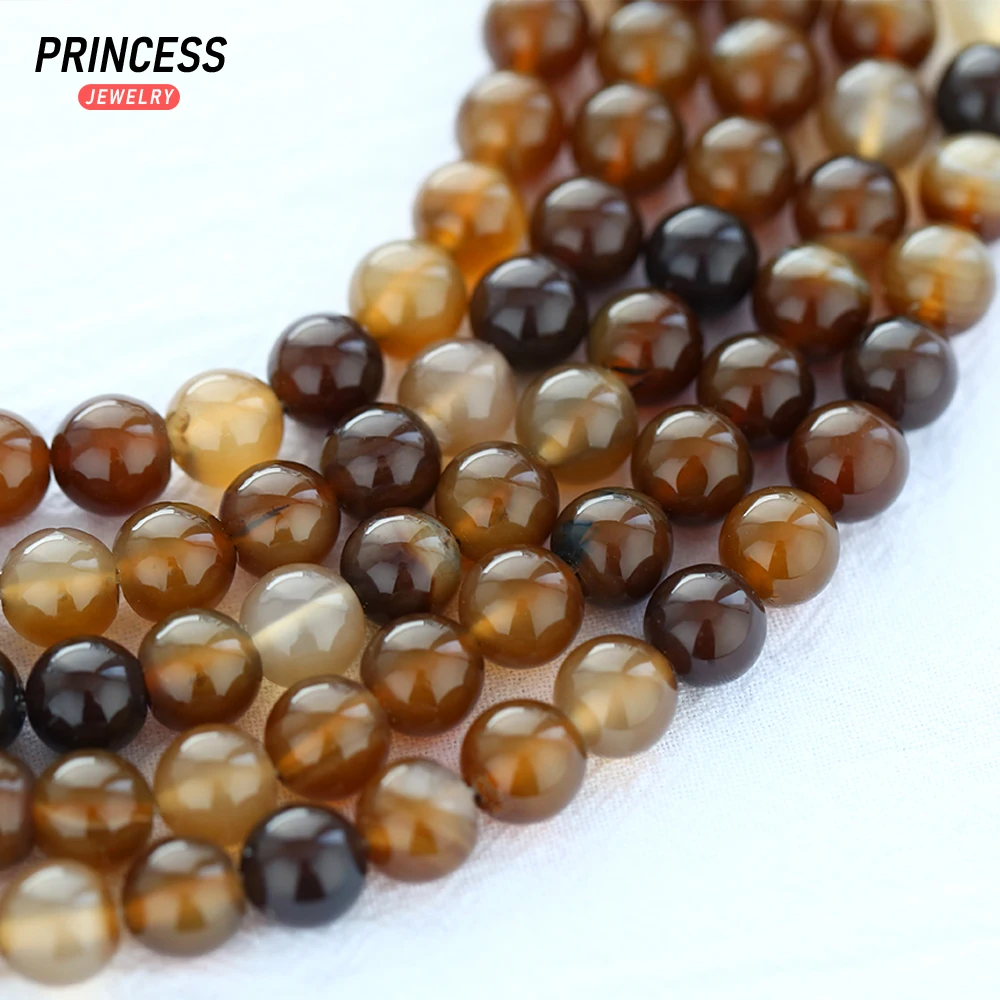 

Natural Coffee Agate Onyx Stone Beads for Jewelry Making Bracelet Necklace DIY Beads Wholesale Charm Seed Beads Accessori