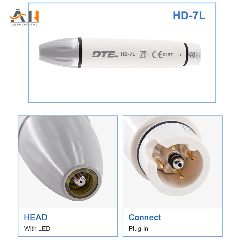 OriginalHW-5L HD-7L N2-LED Dental Ultrasonic Piezo Scaler Handpiece Detachable LED Fit For UDS EMS SATELEC ACTEON NSK Scaler Tip