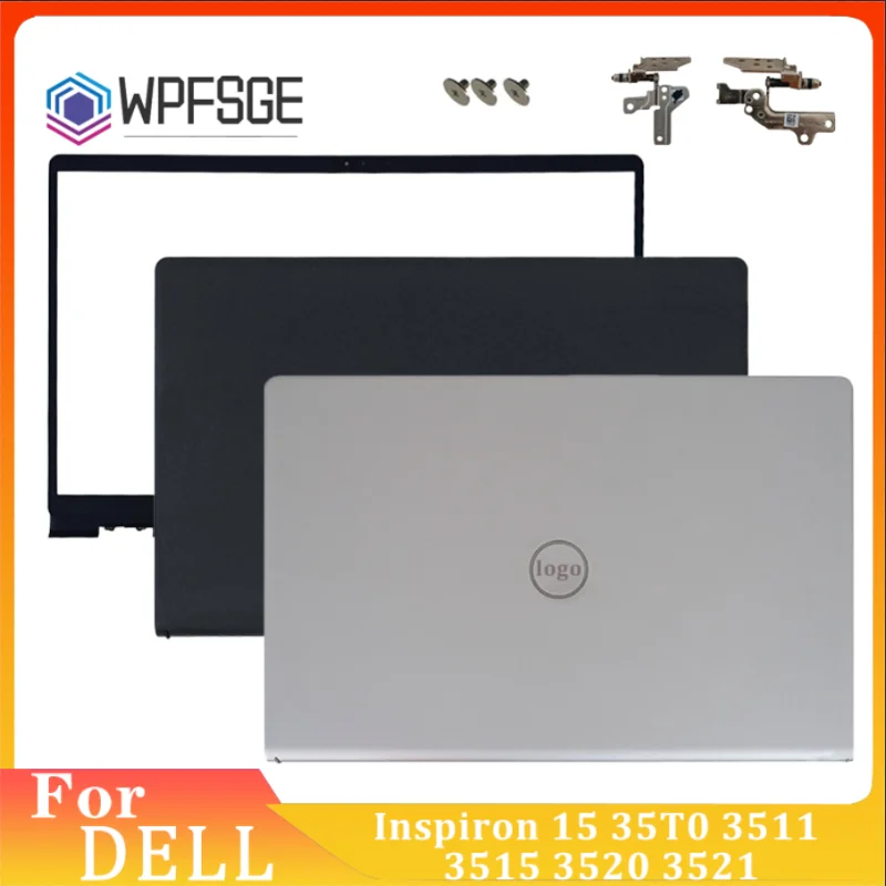 حافظة جديدة لـ DeLL Inspiron 15 3510 3511 3515 3520 3521 LCD الغطاء الخلفي الإطار الأمامي مفصلات الإسكان الغطاء الخلفي الغطاء الخلفي العلوي