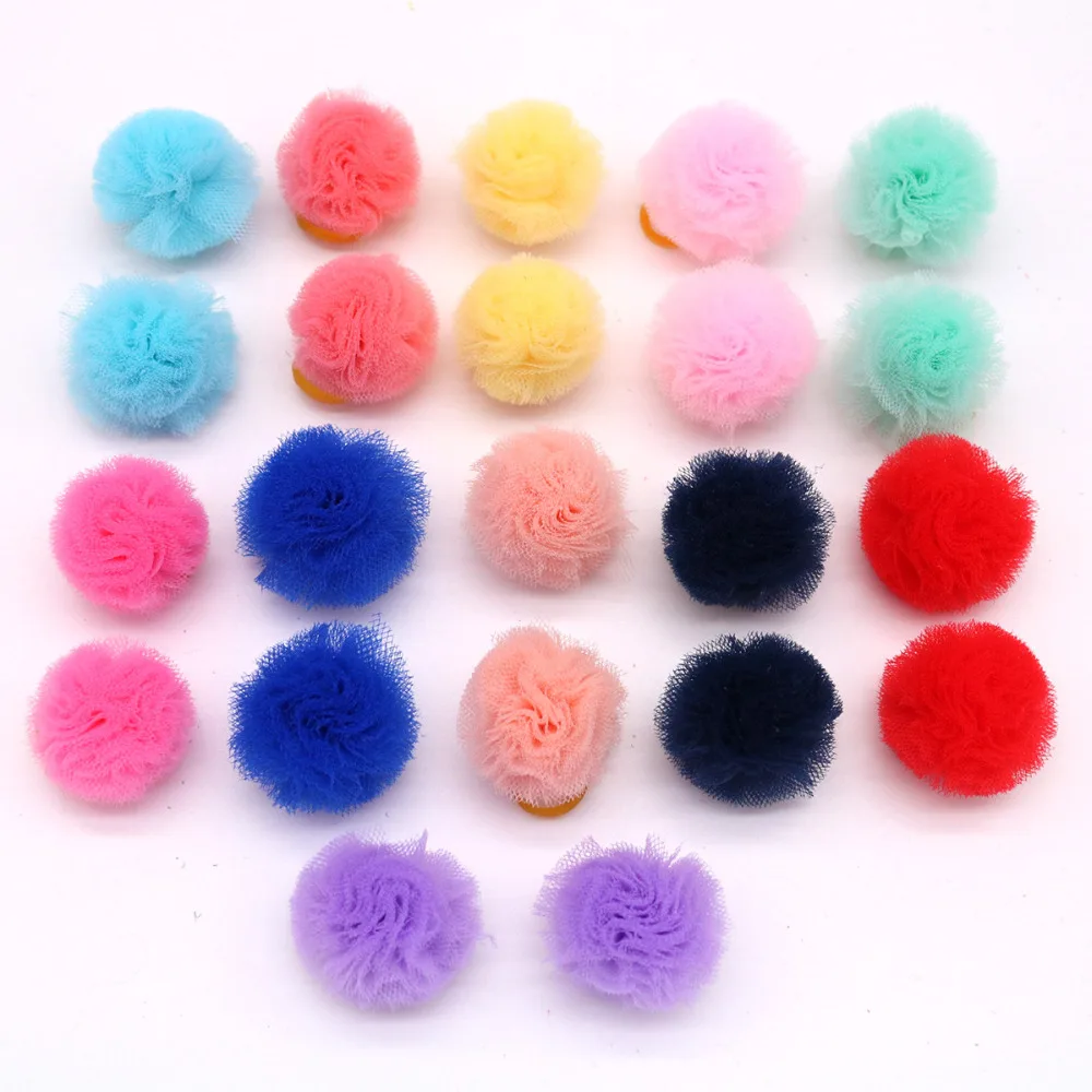 100pcs/50pairs Cute Pet Puppy Dog Hair Bows Bright Color Ball Dog Grooming Bows Dog Hair Accessories for Small Dogs Pet Supplies