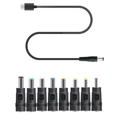 New Typec To DC5.5/3.5 Charging Cable Round Hole PD Cable Multi Functional Set 12V Fast Charging Cable