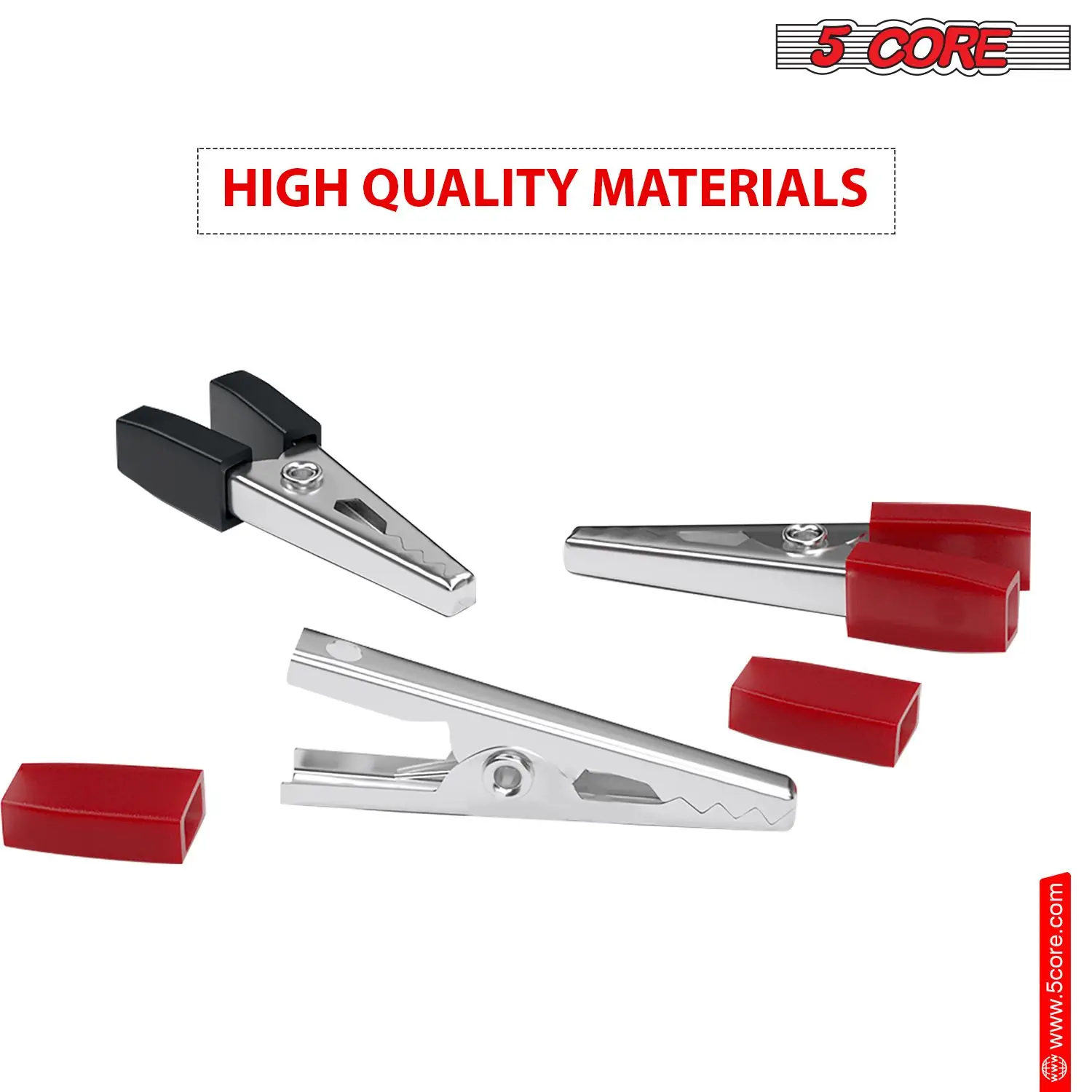 Morsetti a coccodrillo Morsetti elettrici per ponticello per batterie piccole in metallo Clip Gator isolata per carichi pesanti - ALLIGATORE 25 PZ