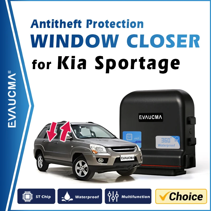 For Kia Sportage (JE) 2Gen Car Antitheft Protection Window Closer Lifter Kit Auto Power Window Close System Alarm Accessories