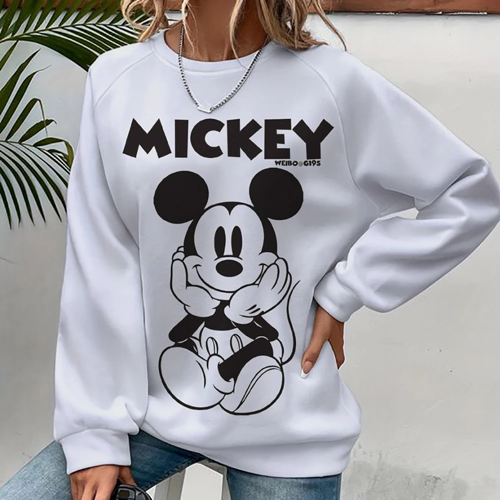 Women\'s Sweatshirts Disney Mickey Mouse print Fashion Streetwear Hoodie Women Sweatshirts Fall Sport Design kawaii Hoodies