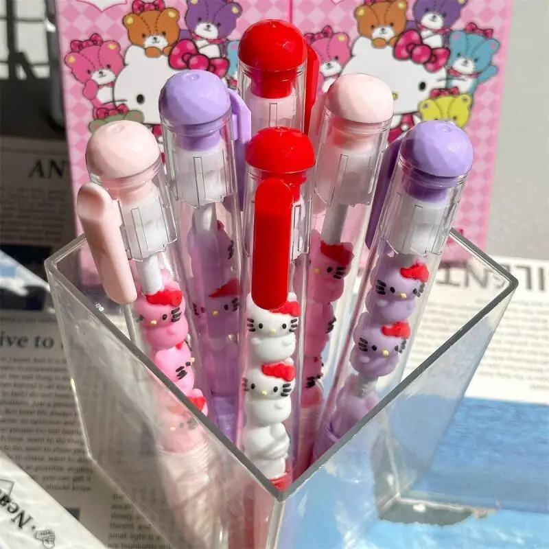 3 個サンリオハローキティゲルペンセットサンリオ 0.5 ミリメートル黒人格イン風楽しい減圧ペン学生学習文具