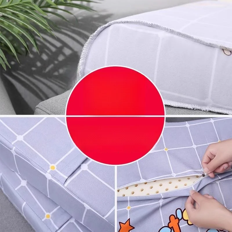 غطاء وسادة من اللاتكس المغسول بالماء النقي للأطفال مقاس 30×50 سم، غطاء وسادة ذاكرة من الألياف البوليسترية غير قابل للغسل في ا...