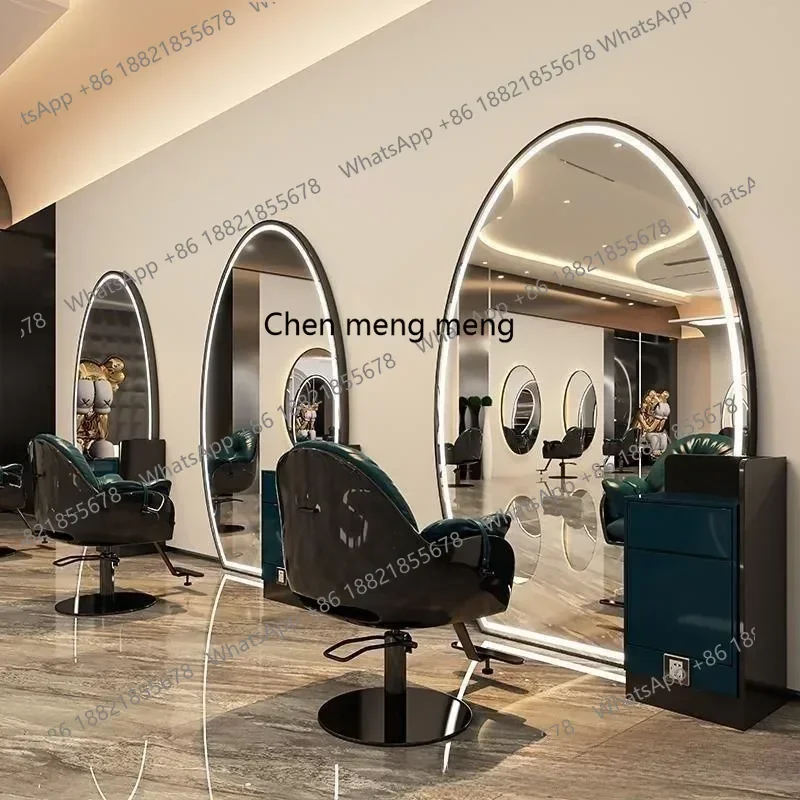 Barber Shop Mirror Oval Goose Egg Barber Shop Mirror Desk