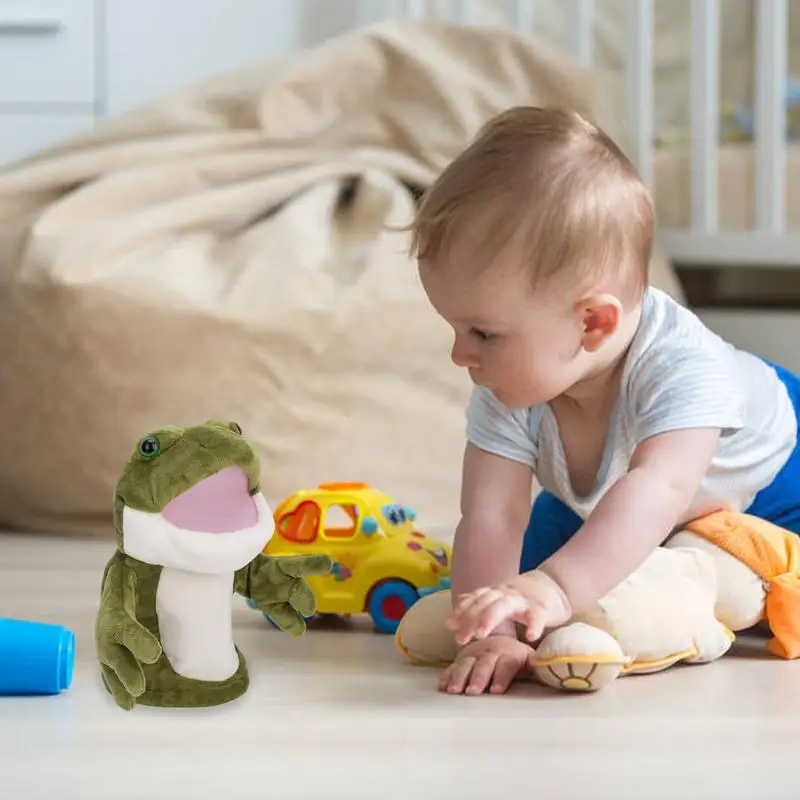 Żaba Lalki Ręczne 30cm Zielona Żaba Pluszowa Zwierzę Lalka Ręczna Pluszowa Zabawka Żaba Kermit Lalka Lalka Pokaż Lalka Pluszowe Zabawki Prezent