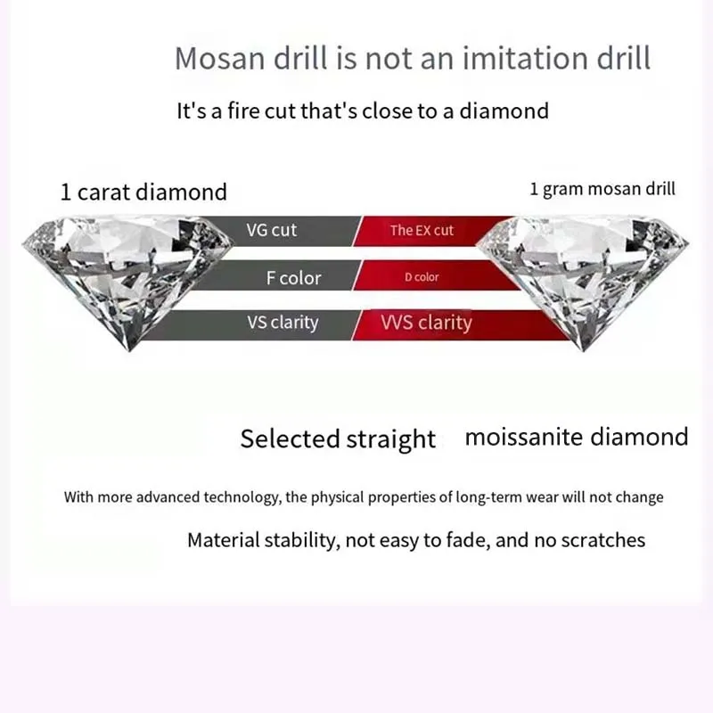 0.5 Carat D Color Real Moissanite Earrings Solid 100% 925 Sterling Silver Flower Pattern Lab Diamond Ear Studs for Women Men