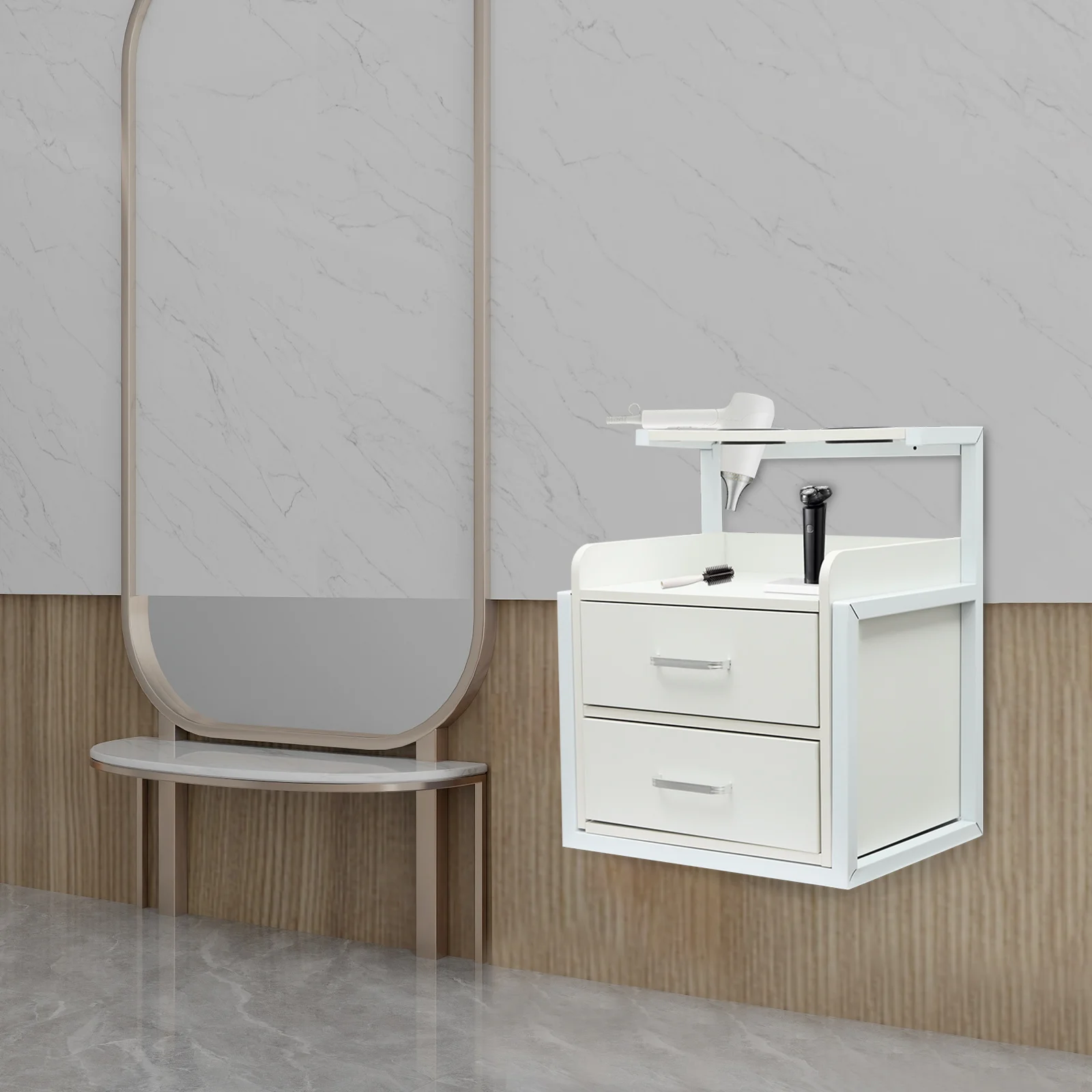 

Salon Wall Cabinet Wall Mounted Salon Storage Cabinet Storage Cabinet for Hair Salon