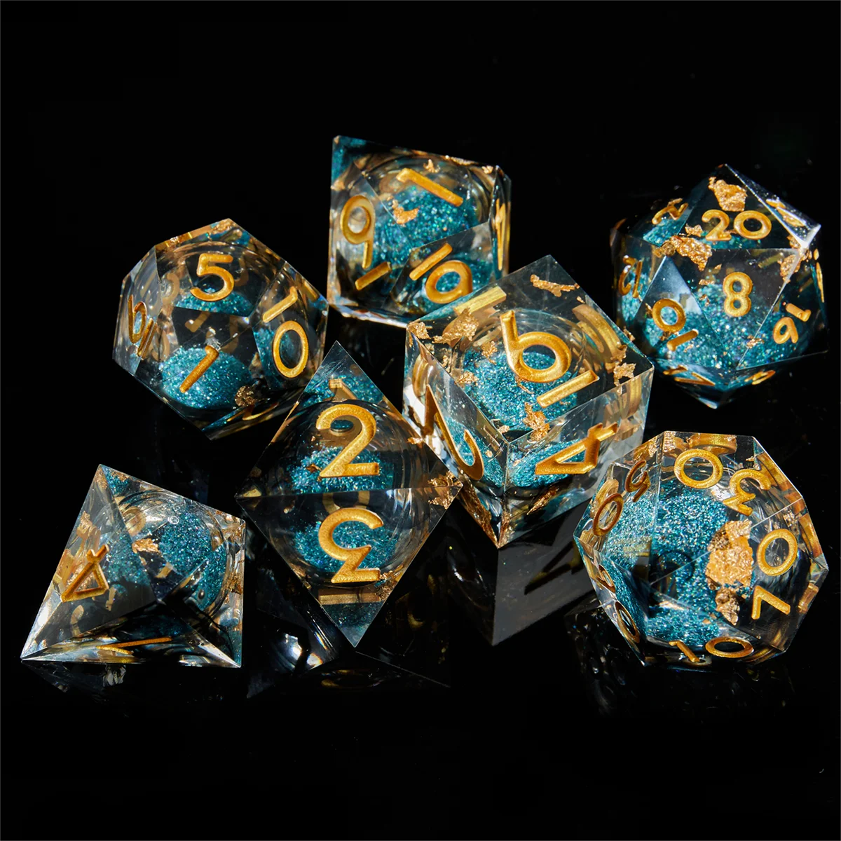 Conjunto de dados de metal DND D&D, 7 dados poliédricos, presente de Natal, presente de Ação de Graças, suprimentos para festas, decoração