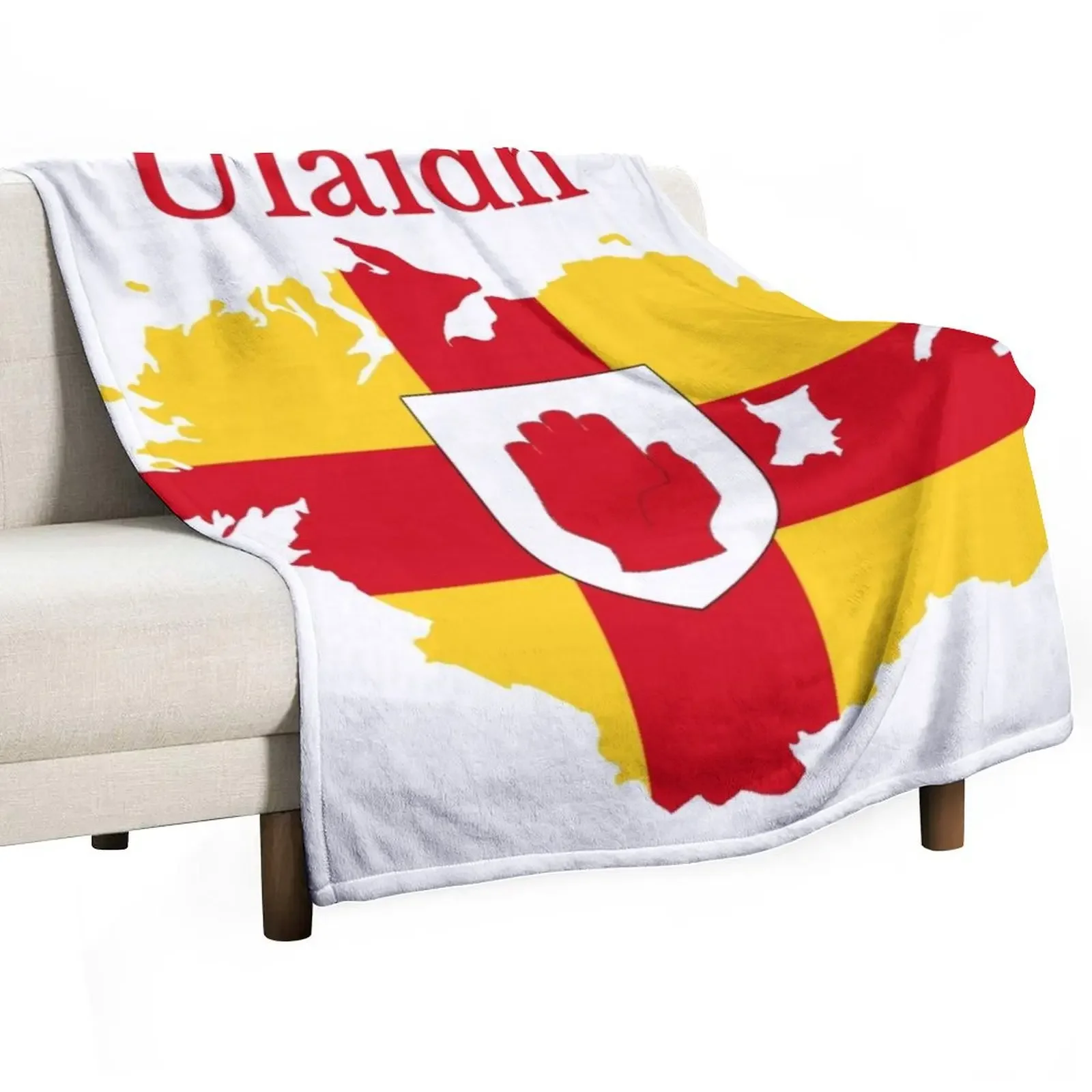 Ulster Province Map Flag Design Throw Blanket Cute bed plaid Blankets