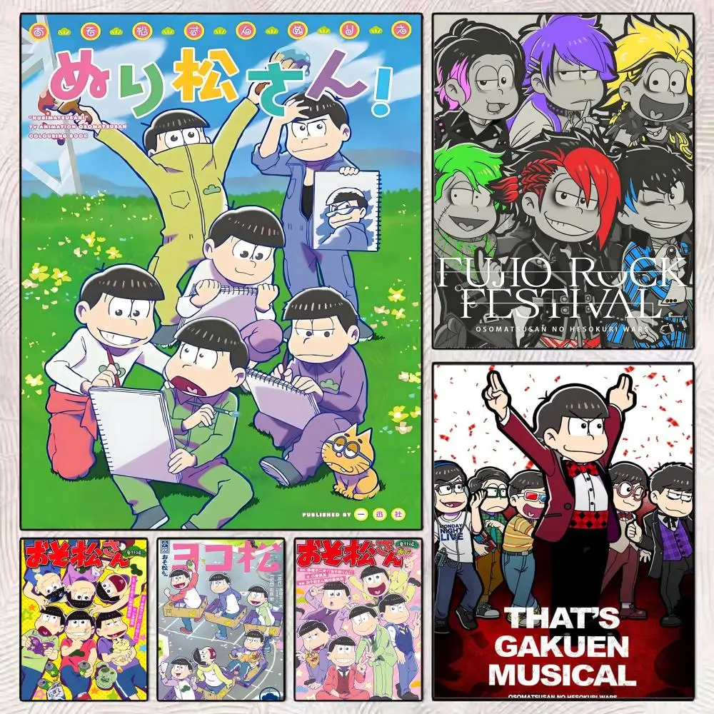 

Cartoon O-Osomatsu-kun Poster HD Art Mural Wallart Poster Waterproof Vintage Print Decor for Home Decoration DIY Durable