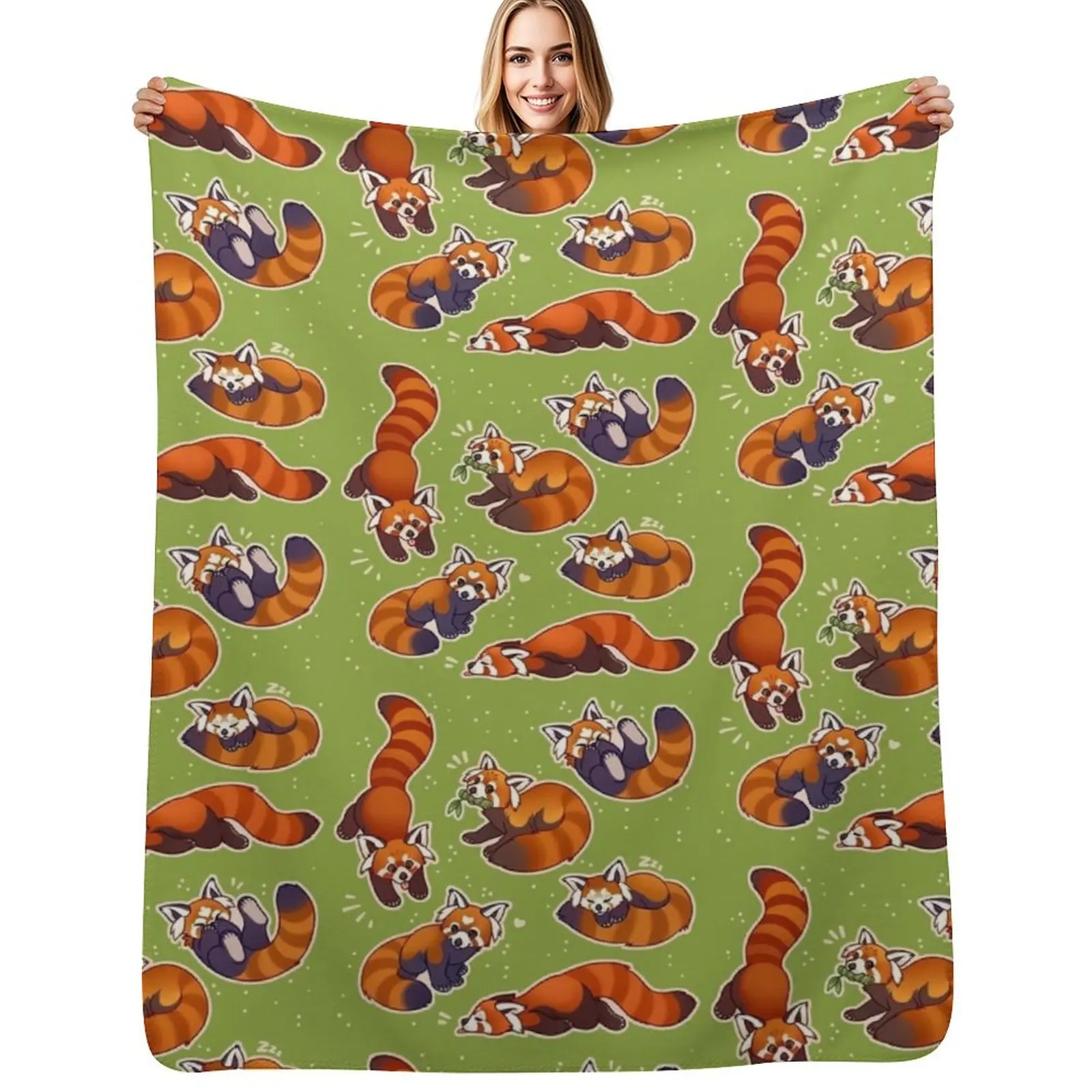 

Red panda Throw Blanket Year Round Soft Comfortable Blanket for Home