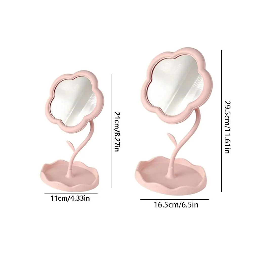 Simpatico specchio per il trucco a forma di girasole Specchio per toeletta versatile staccabile Specchio di bellezza ad alta definizione