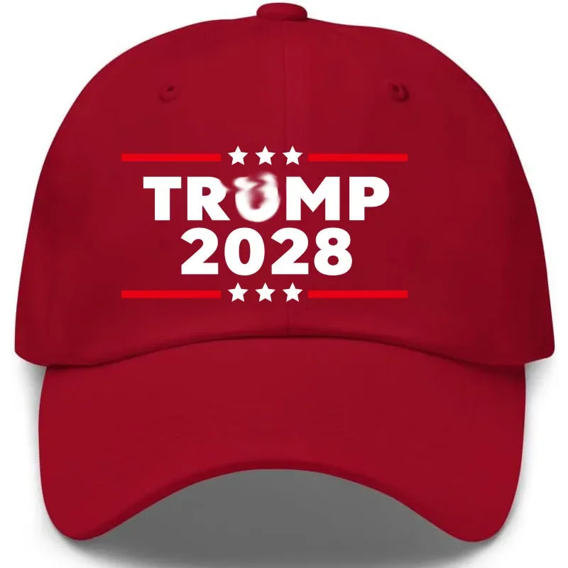 جديد 2028 قبعة بيسبول مطرزة بحروف قابلة للتعديل Snapback حماية من الشمس قبعة مروحة الرئيس قبعة بيل منحنية للرجال والنساء