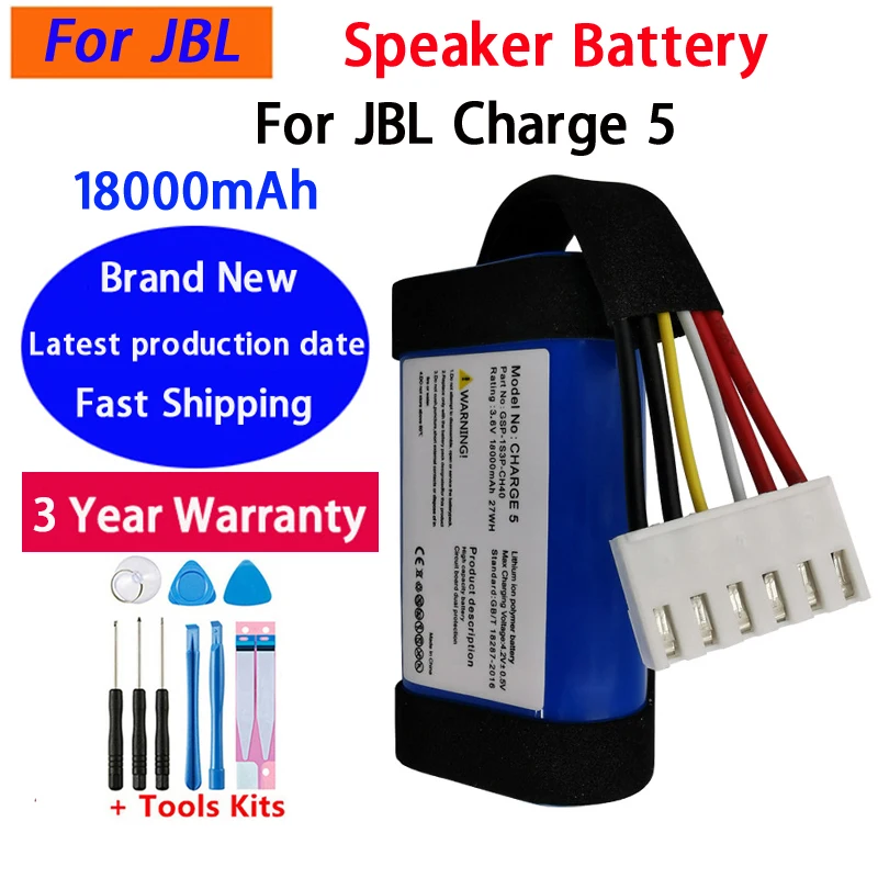 Oryginalna bateria do głośnika JBL Link 10 20, JBL Charge, Boombox, Flip, Pulse, Xtreme 1 2 3 4 5 6, rok 2026, szybka wysyłka. — zdjęcie produktu 6