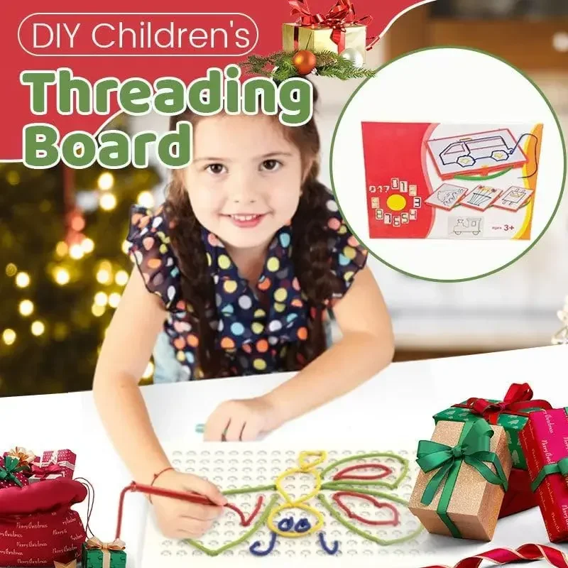 DIY Children's Rope Woven Drawing Board Children's Wiring Board Art Christmas Craft Parent-child Holiday Gift Education Woven