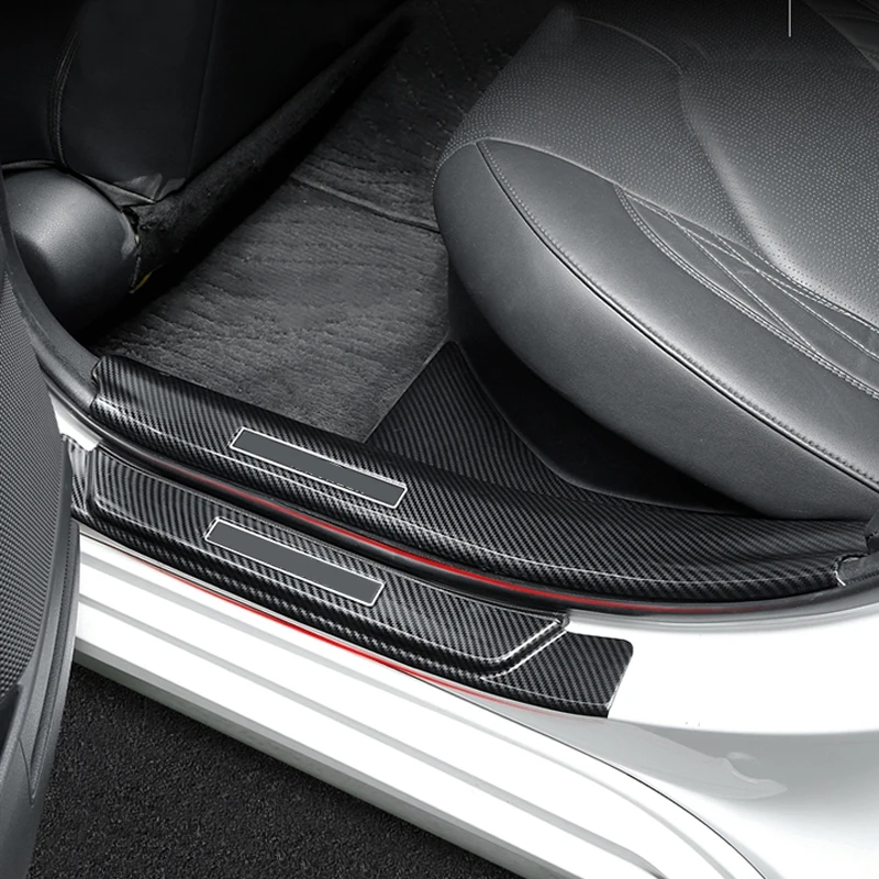 ABS z włókna węglowego uszczelka do drzwi samochodu osłona przed powstawaniem rys obudowa ochronna tapicerka dla Toyota Camry XV70 2018 2019 2020 2021 2022 2023