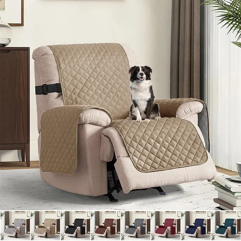 

1 Seater Recliner Sofa Cover Pet Dog Kid Mat Anti-Dirty Armchair Protector Washable Anti-slip Recliner Single Sofa Covers Home