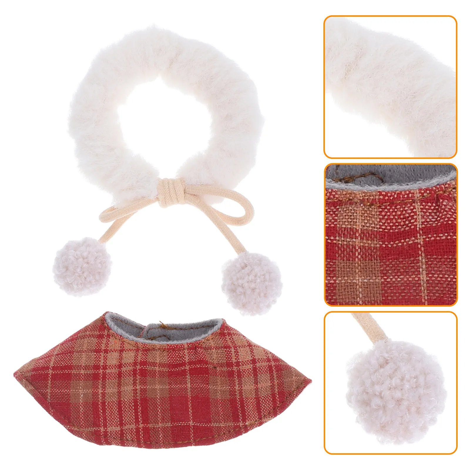 

Holiday Clothes Accessories Christmas Cloak DIY Dress Up Outfit for Stuffed Animals Miniature Cape New Year Tiny Clothes